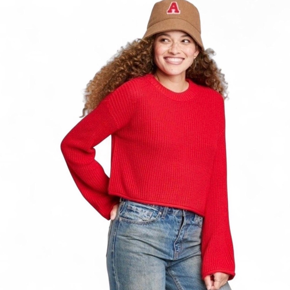Wild Fable Vibrant Red Knit Sweater